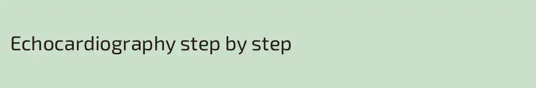 Echocardiography step by step